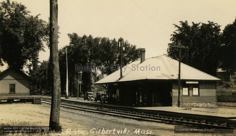 Postcard: Boston & Maine Railroad Station, Gilbertville, Massachusetts